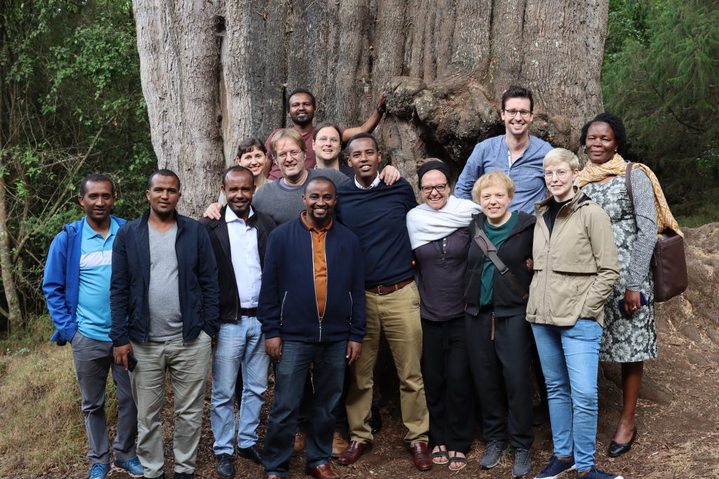 Members of the AMR Network at The Father of Trees in Asella, Ethiopia, Feb 2020